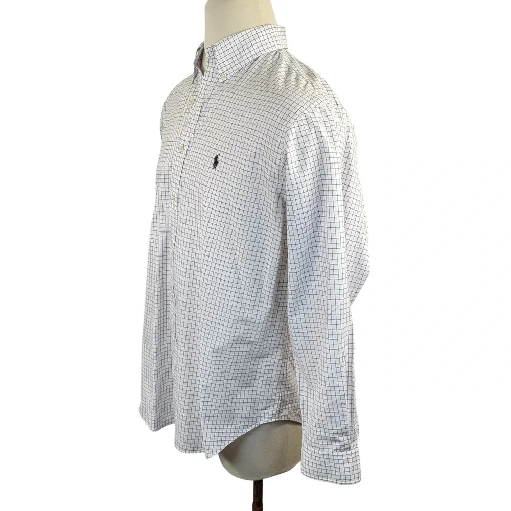 Polo Ralph Lauren Classic Fit Men's‎ Purple/ Black Plaid Button Down Shirt